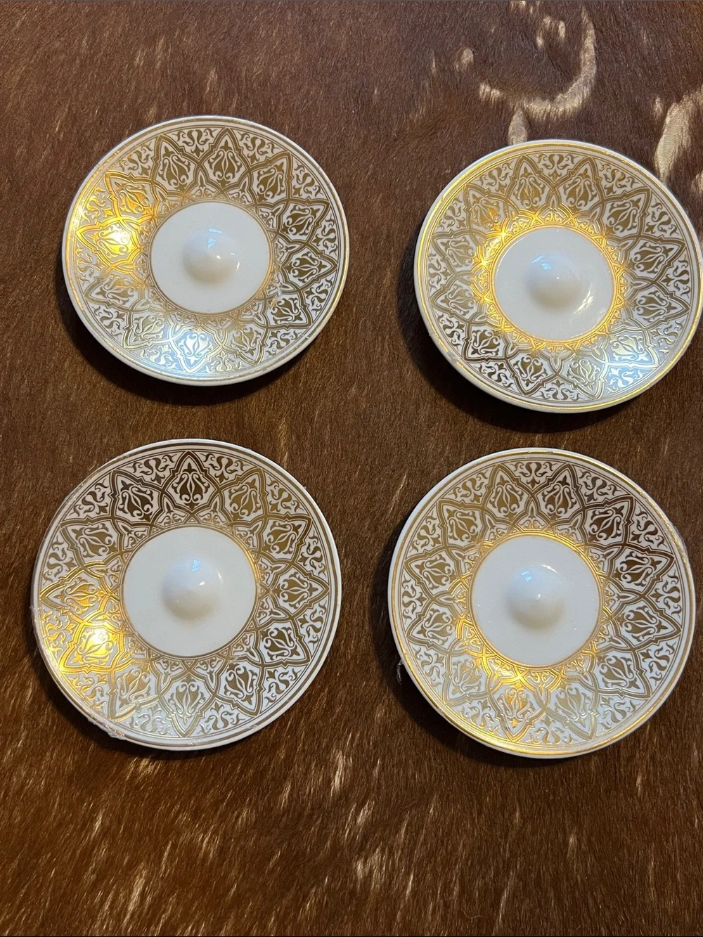 Decorative Blue Evil Eye Espresso Cup and Saucer Set - 9pc